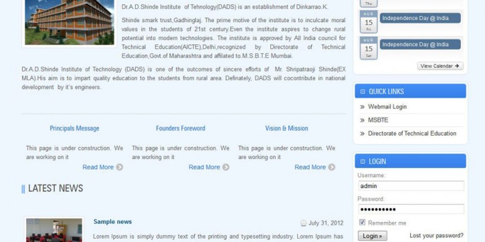 DR. A. D. SHINDE INSTITUTE OF TECHNOLOGY