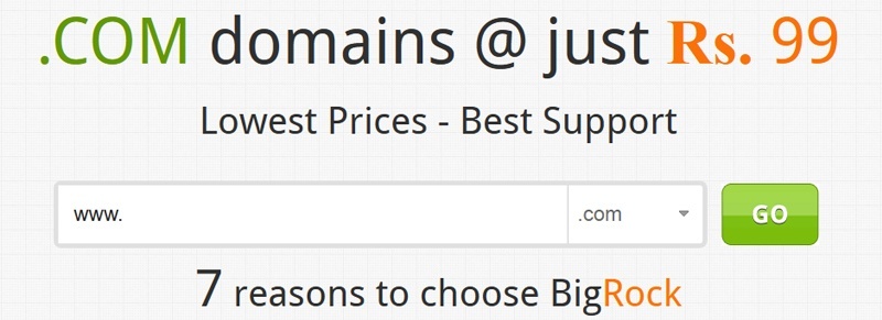 .COM Domains @ Rs 99