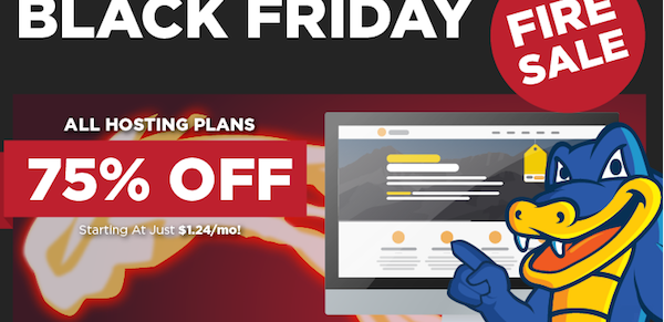 75%off on HostGator – Black Friday Fire Sale